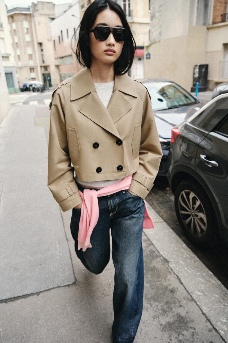 Κοντή σταυρωτή καμπαρντίνα ZARA