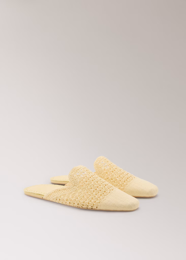 Παντόφλα κροσέ MANGO