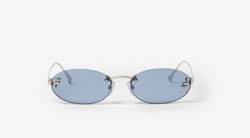 First crystal sunglasses in Light blue, FENDI