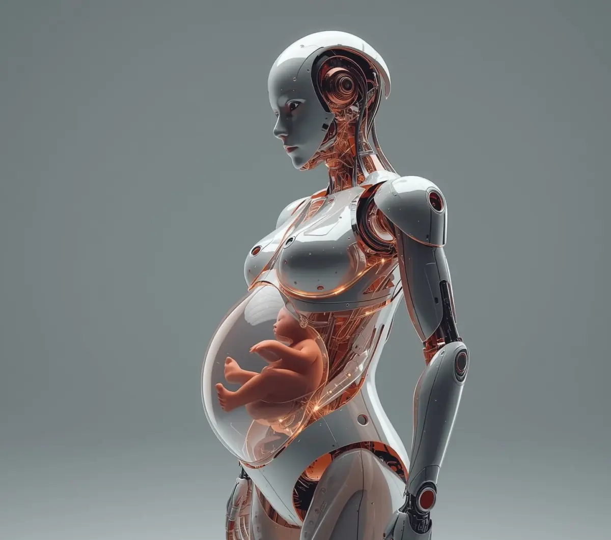 Ένα ρομπότ που βρίσκεται σε εγκυμοσύνη.