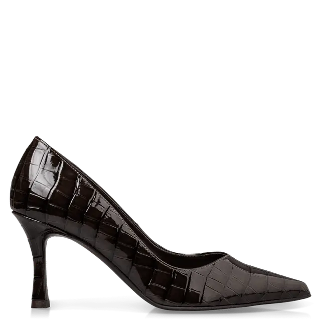 Croc-Effect Pumps, Envie Shoes