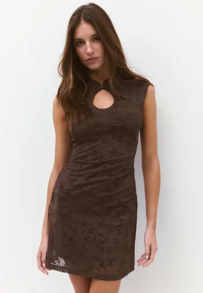 Short qipao style dress, Stradivarius