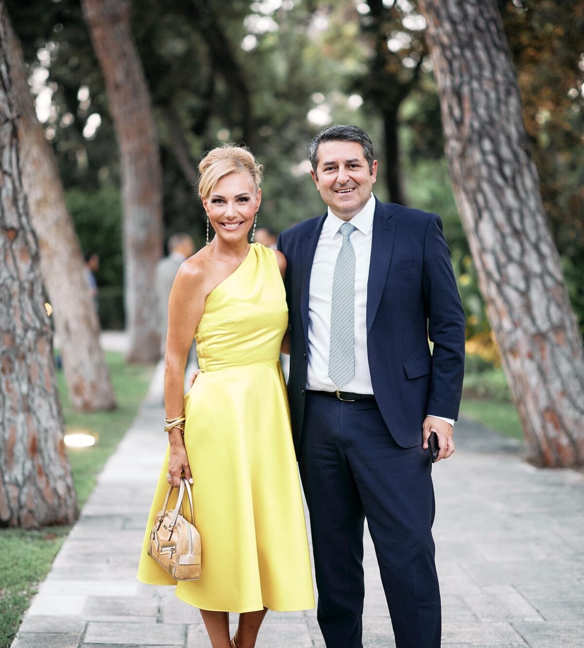 H Τίνα Μεσσαροπούλου με τον σύζυγό της, Γιώργο Μυλωνάκη.