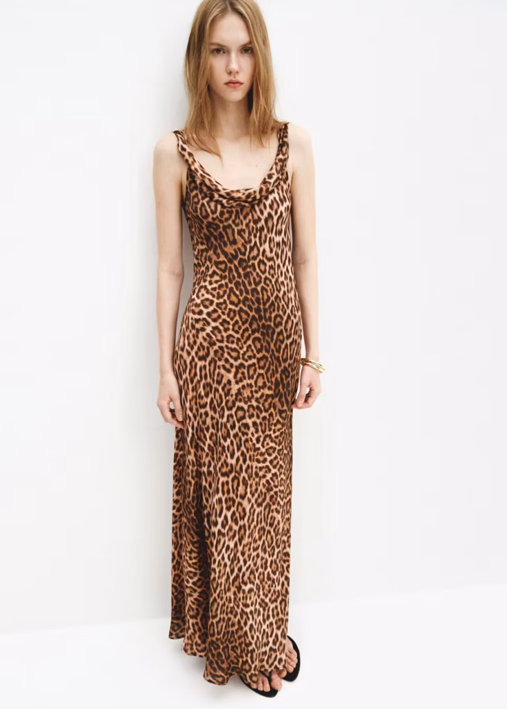 animal-print-drress-with-drapped-collar-mango