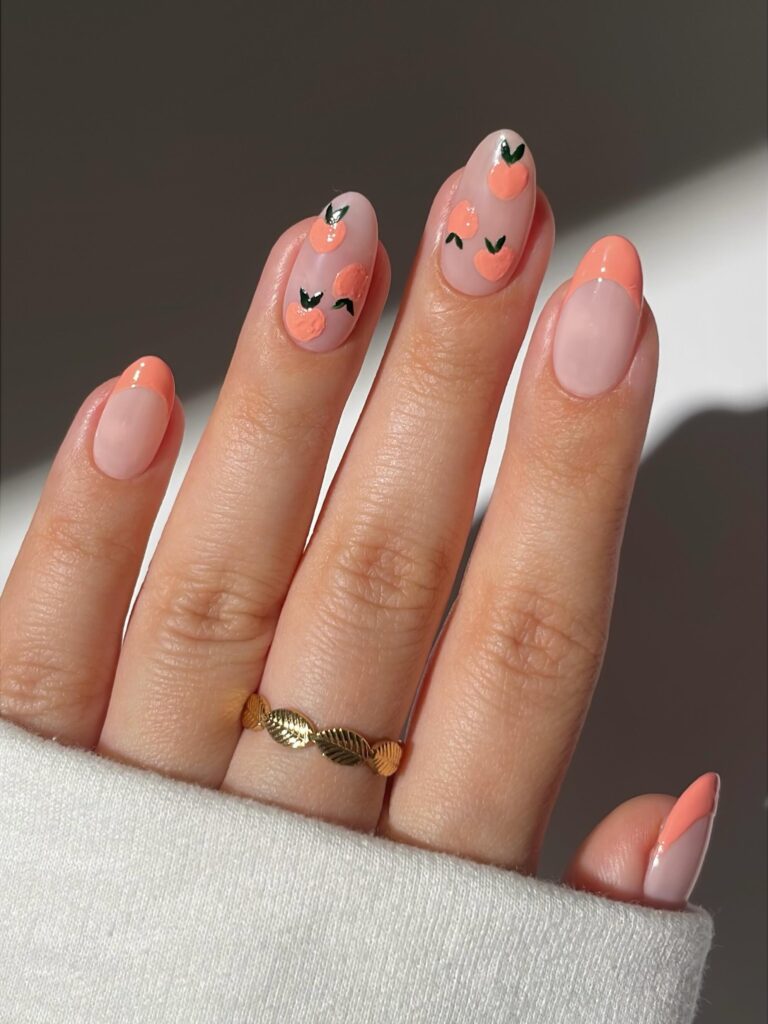 Peach nails