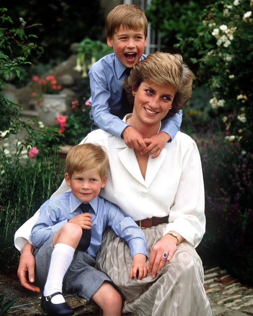 Πριγκίπισσα Diana, πρίγκιπας William και πρίγκιπας Harry