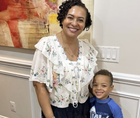 Η Stephanie Roberson και ο γιος της, Myles.